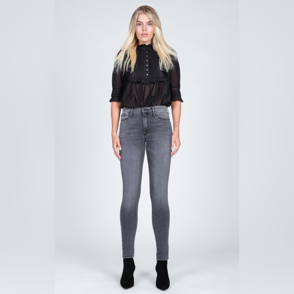 Black Orchid Denim - Black Orchid Gisele High Rise Skinny Jeans Gray Wash Stretch Denim Size 26